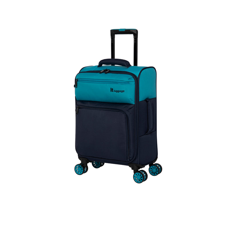 Duo-Tone 21" Softside Carry-On 4 Wheel Spinner (Capri Breeze / Dress Blues)