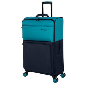 Duo-Tone 2 Piece Softside 4 Wheel Spinner Set (Capri Breeze / Dress Blues)