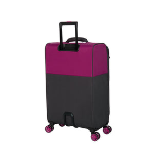 Duo-Tone 21" Softside Carry-On 4 Wheel Spinner (Fuchsia / Magnet)