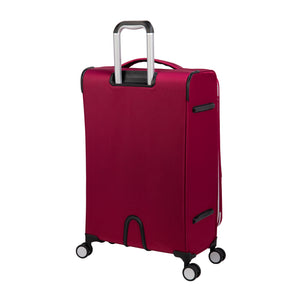 Expectant 22" Softside Checked 8 Wheel Spinner (Red)