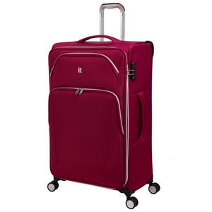 Expectant 3 Piece Softside 8 Wheel Expandable Spinner Set (Red)