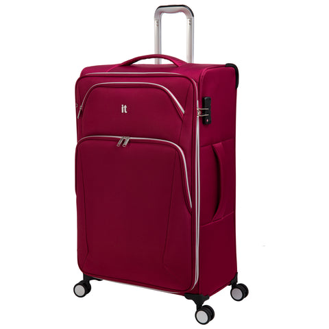 Expectant 32" Softside Checked 8 Wheel Expandable Spinner (Red)