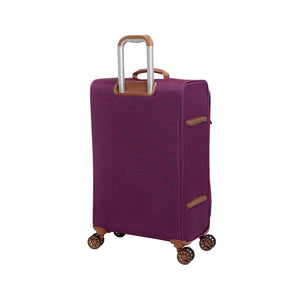 Beach Stripes 22" Softside Carry-On 8 Wheel Spinner (Blue / Pink)