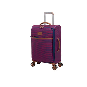 Beach Stripes 22" Softside Carry-On 8 Wheel Spinner (Blue / Pink)