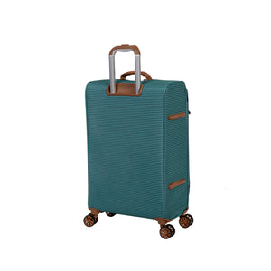 Beach Stripes 31" Softside Checked 8 Wheel Spinner (Teal / Navy)