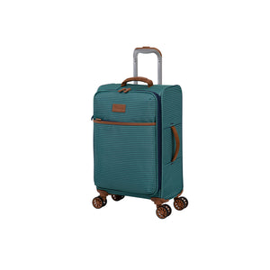 Beach Stripes 3 Piece Softside 8 Wheel Spinner Set (Teal / Navy)