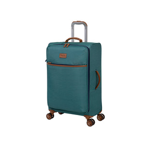 Beach Stripes 31" Softside Checked 8 Wheel Spinner (Teal / Navy)