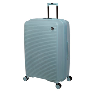 Spontaneous 29" Hardside Checked 8 Wheel Expandable Spinner (Blue Glow)