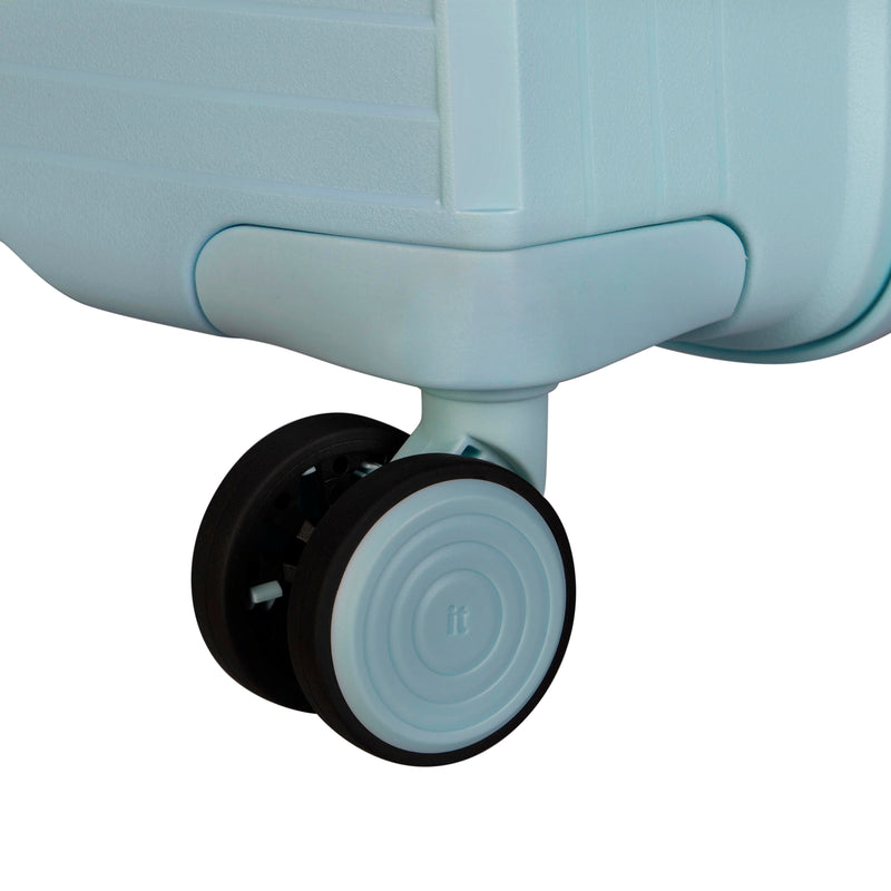 Spontaneous 29" Hardside Checked 8 Wheel Expandable Spinner (Blue Glow)