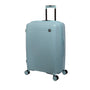 Spontaneous 25" Hardside Checked 8 Wheel Expandable Spinner (Blue Glow)