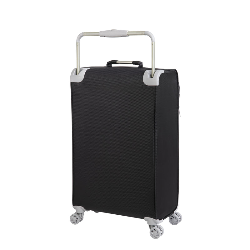 World's Lightest New York 28" Softside Checked Spinner Luggage (Black)