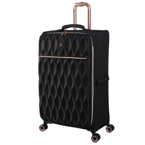 Enliven 31" Softside Checked 8 Wheel Expander Spinner (Black)