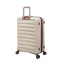 Protracting 27" Hardside Checked 8 Wheel Expandable Spinner (Cream)
