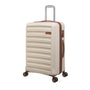 Protracting 27" Hardside Checked 8 Wheel Expandable Spinner (Cream)