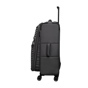 Precursor 3 piece Softside Checked 8 Wheel Expandable Spinner Set (Charcoal)