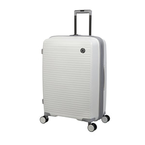 Spontaneous 27" Hardside Checked 8 Wheel Expandable Spinner (White Porcelain)