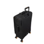 Simultaneous 3 Piece Softside 8 Wheel Expandable Spinner Set (Black)