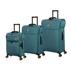 Simultaneous 3 Piece Softside 8 Wheel Expandable Spinner Set (Harbour Blue)