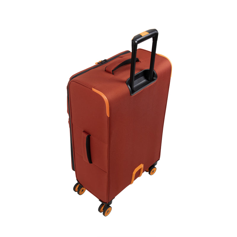 Compartment 28" Softside Checked 8 Wheel Spinner (Brown)