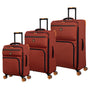 Compartment 32" Softside Checked 8 Wheel Spinner (Brown)