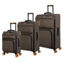 Compartment 3 Piece Softside 8 Wheel Expandable Spinner Set (Falcon Haze)