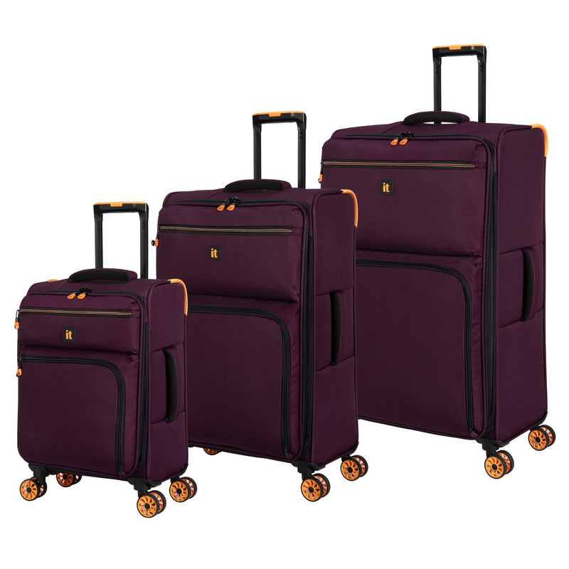 Compartment 28" Softside Checked 8 Wheel Spinner (Wine Mist)