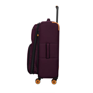 Compartment 28" Softside Checked 8 Wheel Spinner (Wine Mist)