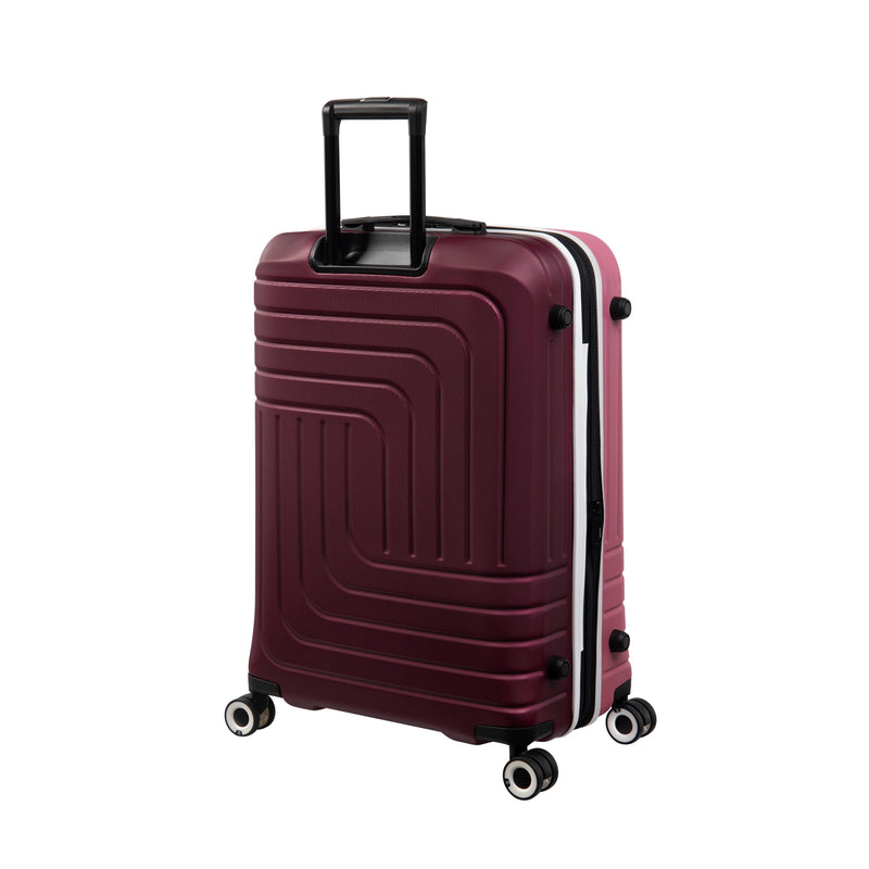 Convolved 3 Piece Hardside 8 Wheel Expandable Spinner Set (Muted Pink/Port)