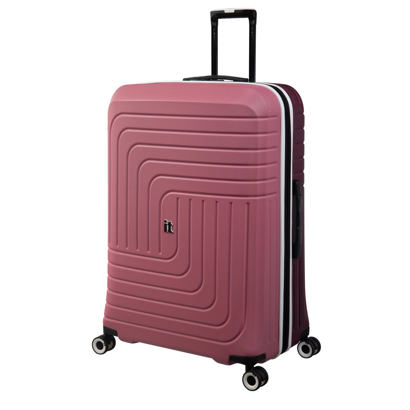 Convolved 3 Piece Hardside 8 Wheel Expandable Spinner Set (Muted Pink/Port)