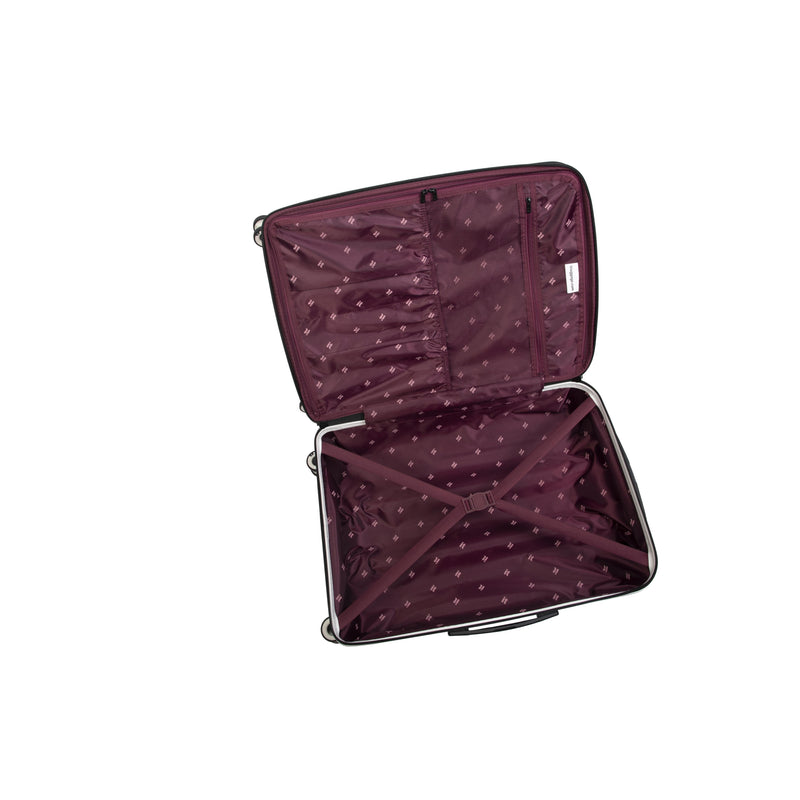 Convolved 3 Piece Hardside 8 Wheel Expandable Spinner Set (Muted Pink/Port)