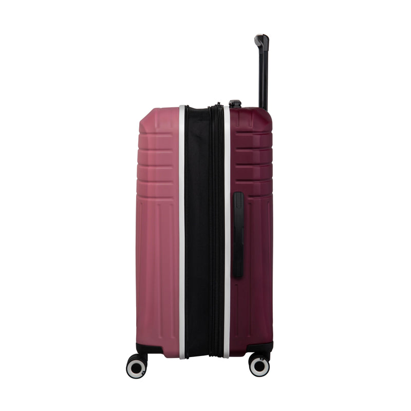 Convolved 3 Piece Hardside 8 Wheel Expandable Spinner Set (Muted Pink/Port)