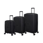 Unanimous 3 Piece Hardside 8 Wheel Expandable Spinner Set (Black)
