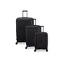 Unanimous 3 Piece Hardside 8 Wheel Expandable Spinner Set (Black)