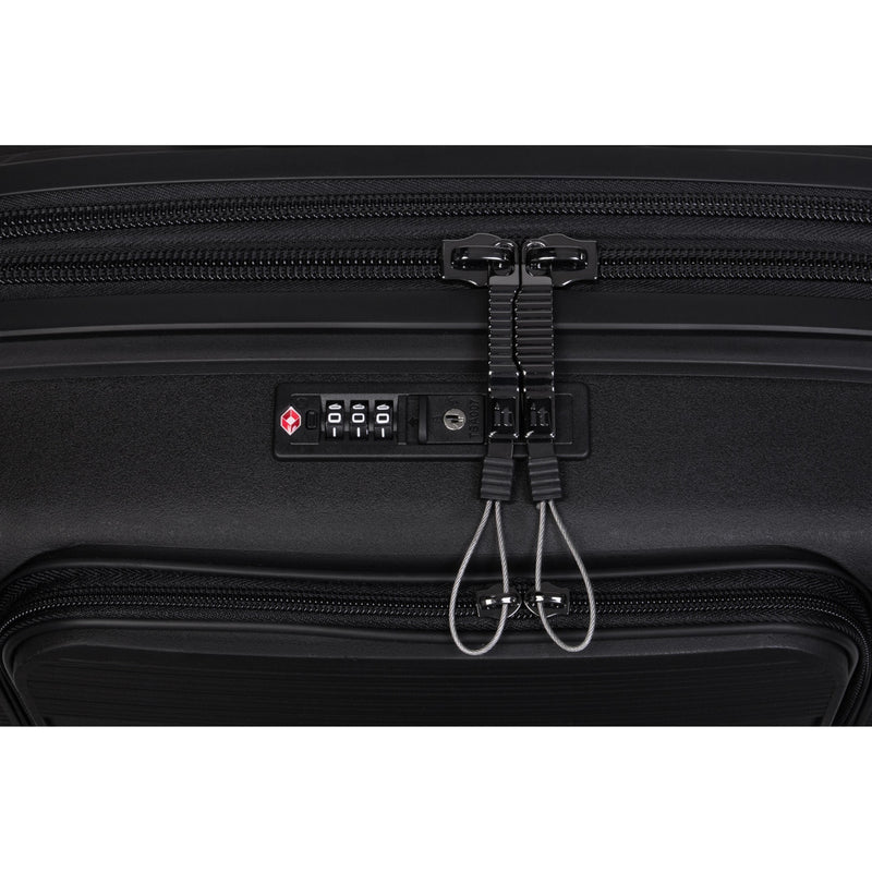Unanimous 3 Piece Hardside 8 Wheel Expandable Spinner Set (Black)