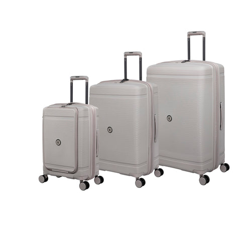Unanimous 3 Piece Hardside 8 Wheel Expandable Spinner Set (Milk Tea)