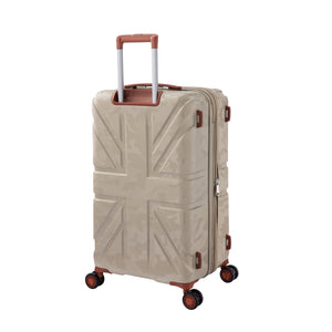 BRITBAG Okavango 28" Hardside Checked 8 Wheel Expandable Spinner (Beige Cement)