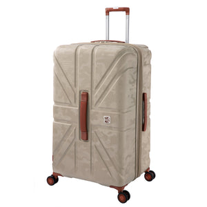 BRITBAG Okavango 32" Hardside Checked 8 Wheel Expandable Spinner (Beige Cement)