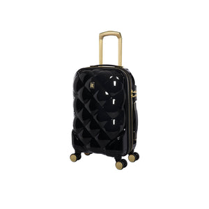 St. Tropez Trois 21" Hardside 8 Wheel Expandable Spinner Carry-On Luggage (Black w Gold)
