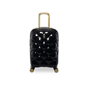 St. Tropez Trois 21" Hardside 8 Wheel Expandable Spinner Carry-On Luggage (Black w Gold)