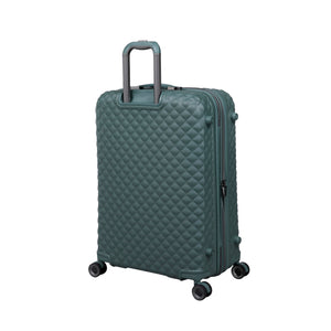 Glitzy 27" Hardside Checked 8 Wheel Expandable Spinner (Dark Forest)