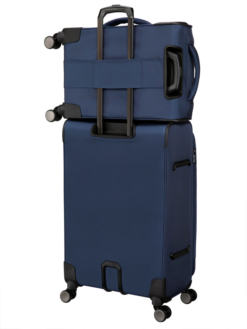 Teleported 22" Softside Carry-On 8 Wheel Semi Expandable Spinner (Indigo Night)