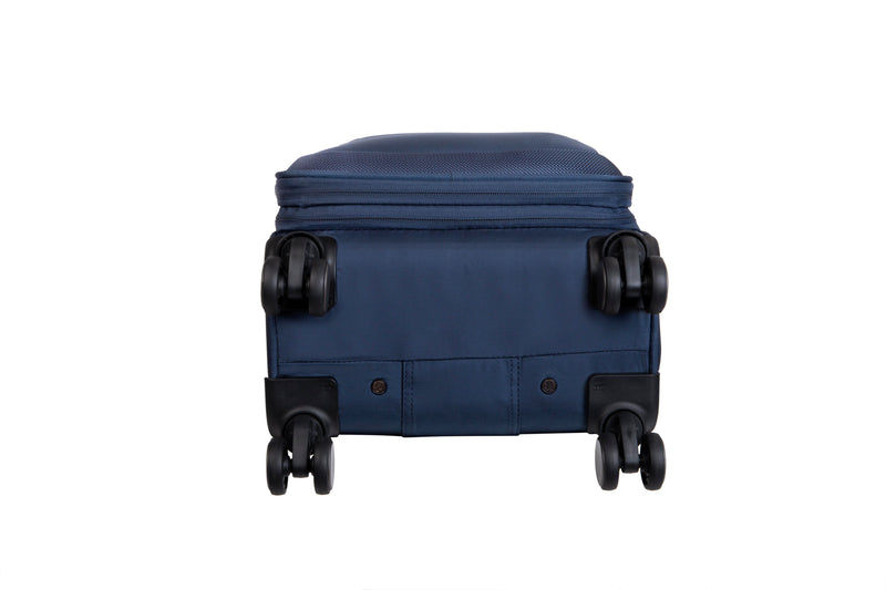 Teleported 22" Softside Carry-On 8 Wheel Semi Expandable Spinner (Indigo Night)
