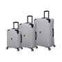 BRITBAG Drayton 3 Piece Hardside 8 Wheel Expandable Spinner Set (Lunar Grey)