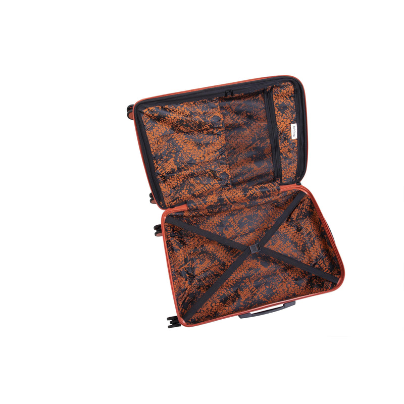 BRITBAG Drayton 32" Hardside Checked 8 Wheel Expandable Spinner (Burnt Orange)