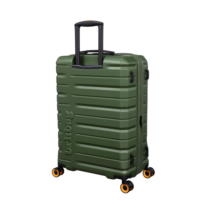 BRITBAG Congaree 3 Piece Hardside 8 Wheel Expandable Spinner Set (Rifle Green)