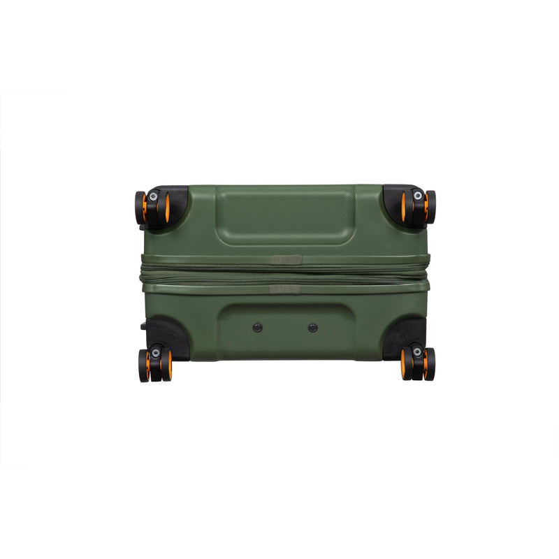 BRITBAG Congaree 3 Piece Hardside 8 Wheel Expandable Spinner Set (Rifle Green)