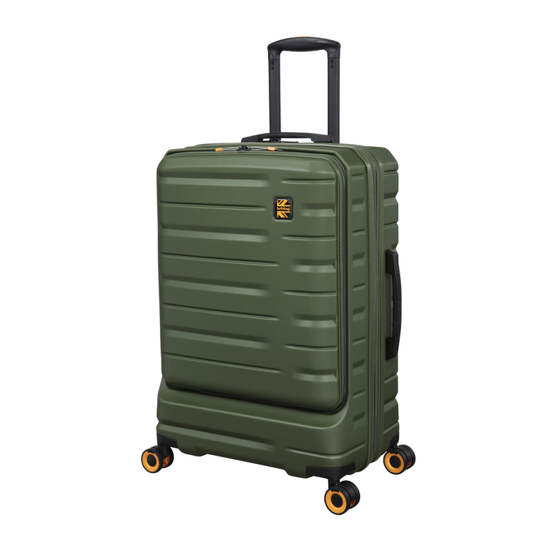 BRITBAG Congaree 3 Piece Hardside 8 Wheel Expandable Spinner Set (Rifle Green)
