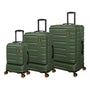 BRITBAG Congaree 3 Piece Hardside 8 Wheel Expandable Spinner Set (Rifle Green)