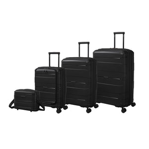 Momentous 4 Piece Hardside 8 Wheel Expandable Spinner Set (Black)