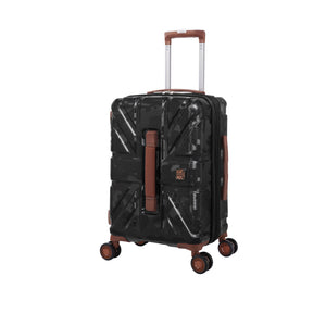 BRITBAG Okavango 22" Hardside Carry-On 8 Wheel Expandable Spinner (Black)